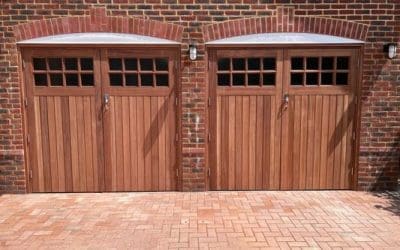 Georgian Bar Hardwood Garage Doors - Wooden Gate Makers